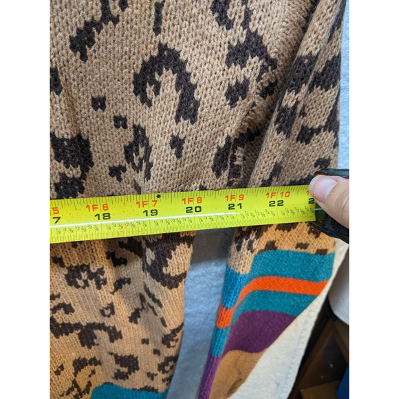 NWT Umgee Oversized Animal Print Open Front Cardigan Long Sleeve Top Medium - Picture 4 of 7